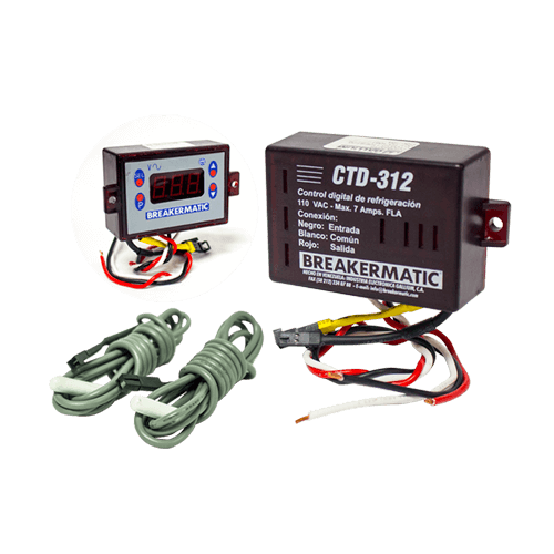 Protector electronico controlador 110V ctd-312-110 BREAKERMATIC control doble termostato