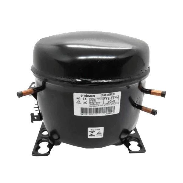 Compresor domestico 1/4+ HP R-134a 110V 3 tubos m-b embraco egas90hlr