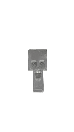 Terminal conector doble - sencillo con protector transparente