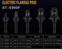 Juego de brocas flare 1/4 - 3/8 - 1/2 - 5/8 - 3/4 pulg ST-E900F SUPER STARS