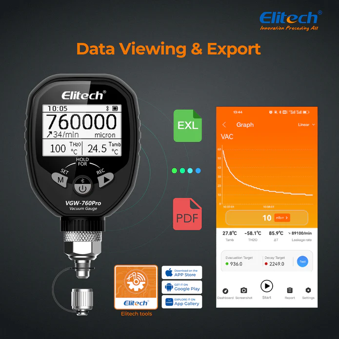 Vacuometro digital bluetooth ELITECH