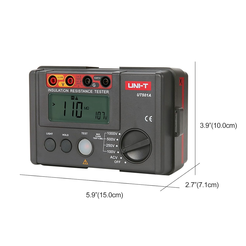 Megohmetro 100V/250V/500V/1000V UT501A UNI-T