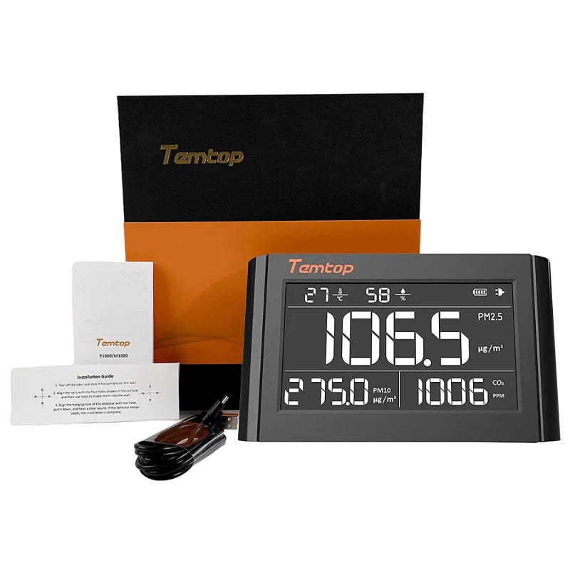 Medidor de calidad de aire Temperatura-Humedad-C02-PM2.5-PM10 ELITECH
