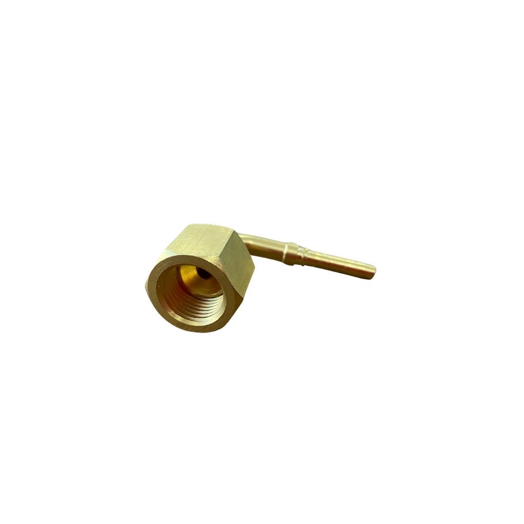 Fitting insert curvo con tuerca para capilar 3/8 pulg thermoplastico RGC
