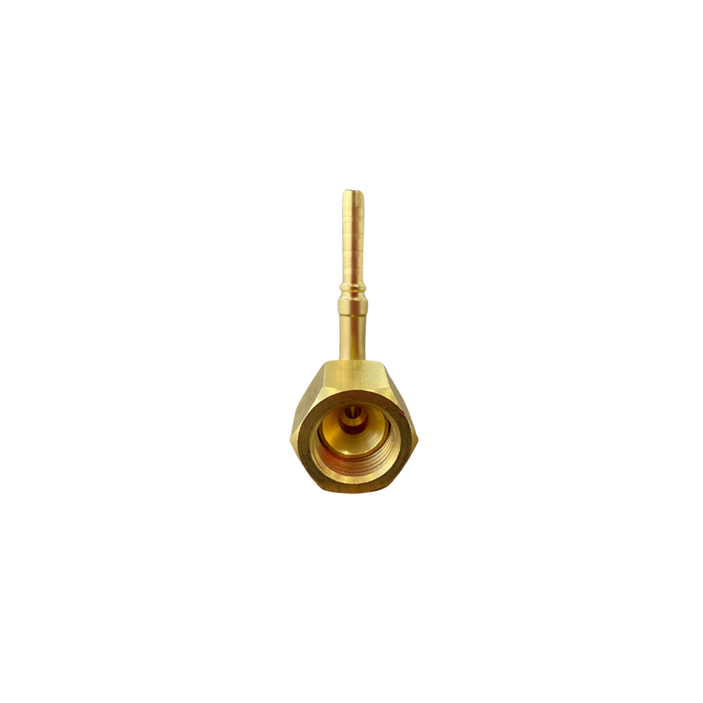 Fitting insert curvo con tuerca para capilar 3/8 pulg thermoplastico RGC
