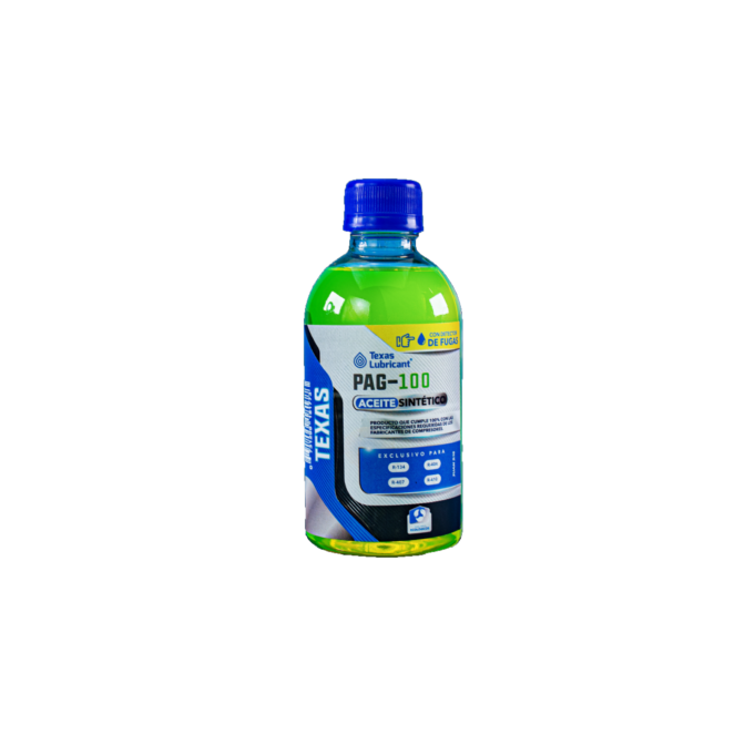 Aceite polialquilenglicol 8oz con Uv R-134a PAG-100 20 x caja TEXAS