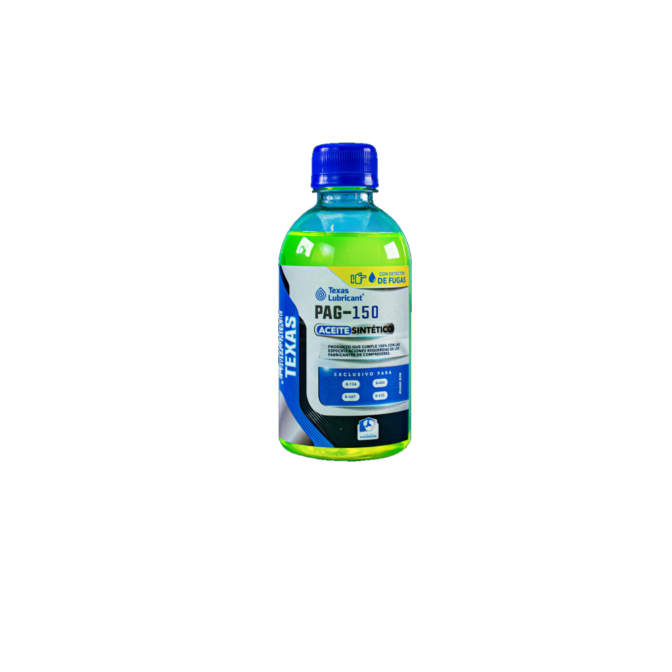 Aceite polialquilenglicol 8oz con Uv R-134a PAG-150 20 x caja TEXAS