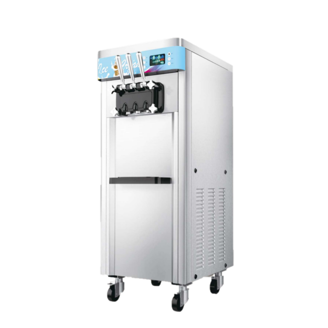 Maquina de helados 3 sabores con ruedas 18-25L/hr 110V RGC
