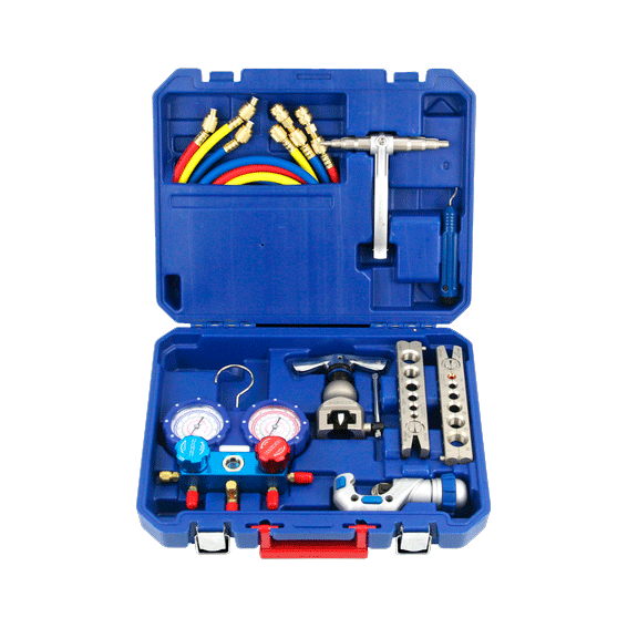 Manometro completo R-410A R-404A R-22 con cortatubo, abocinador y expansor WK-8P DSZH