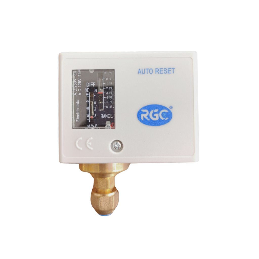 Presostato de baja R22 - R404A - R507 - R134a reset automatico flare P506E RGC