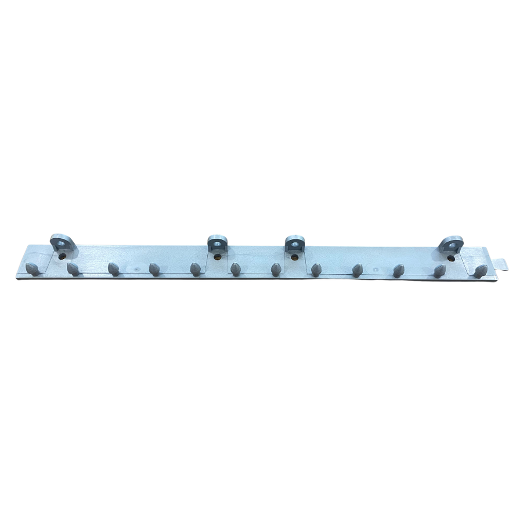 Base gris plastica 60cm para montaje de cortina PVC RGC