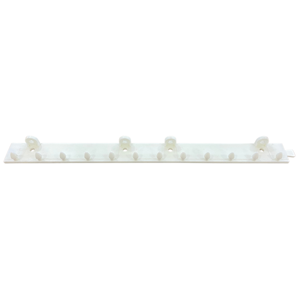 Base blanca plastica 60cm para montaje de cortina PVC