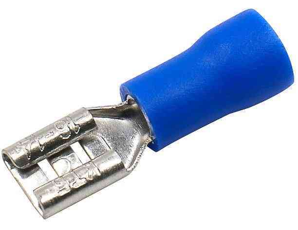 Terminal hembra 10-12 AWG forro azul 100 pzs RGC
