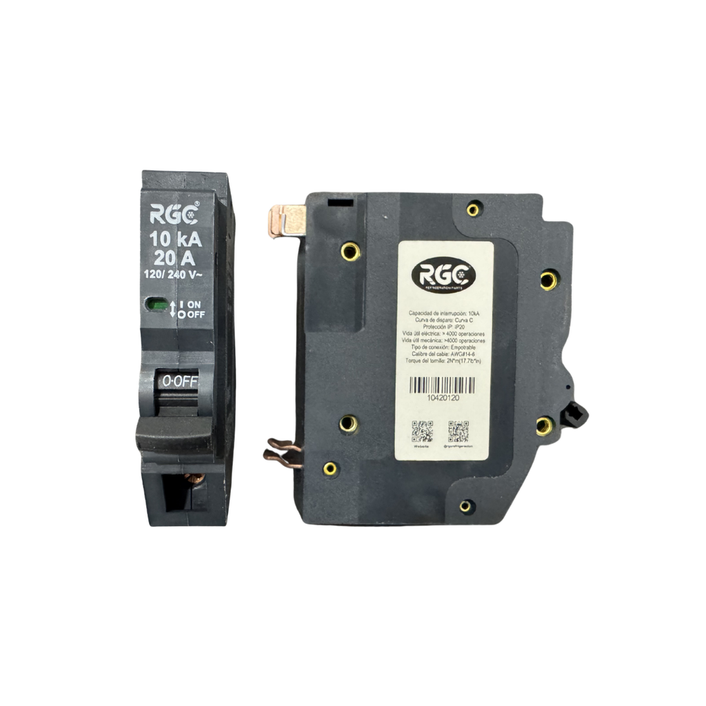 Breaker termomagnético Square D tipo QO 1 polo 20A 120-240V 60Hz RGC