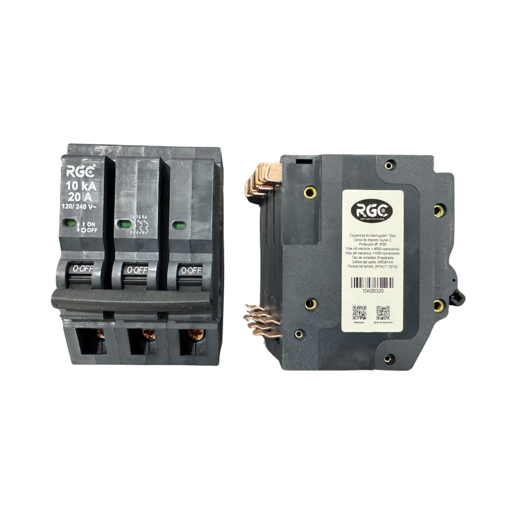 Breaker termomagnético Square D tipo QO 3 polos 40A 240V 60Hz RGC