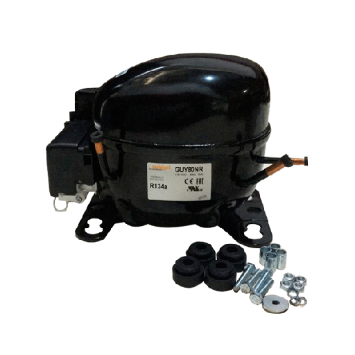 [14090008] Compresor CUBIGEL 1/4+ HP 905 BTU/h R-134a 110V LMBP GUY80NRc