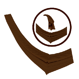 [12260012] Empacadura para nevera angulo con iman 50 x 80 cm marron