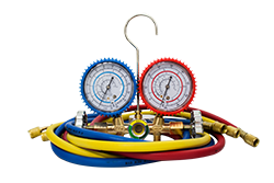 [19450006] Manometro completo R134a / R404A / R-22 con Mangueras + visor