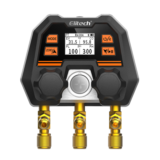[19450063] Digital manifold 140+ refrigerants -14~800psi bluetooth MS-100S ELITECH