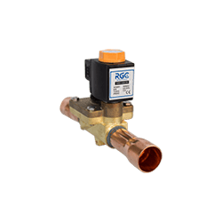 [10400054] Solenoid valve 1-1/8 in ODF with coil 220V 60Hz RGC