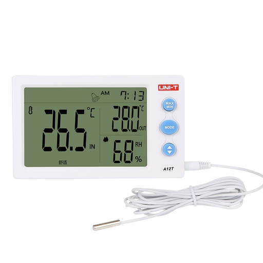 [19870031] Termometro digital y humidimetro -10 ℃ a 50 ℃ A12T UNI-T