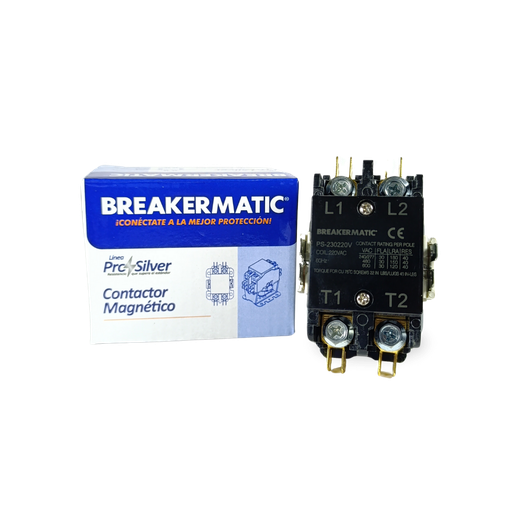 [10240524] Pro-Silver contactor 3 poles 40 AMP coil 240V 60Hz BREAKERMATIC